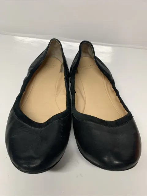 Women's Cole Haan D42297 Black Leather Avery Ballet Flat Shoes - Sz 8M