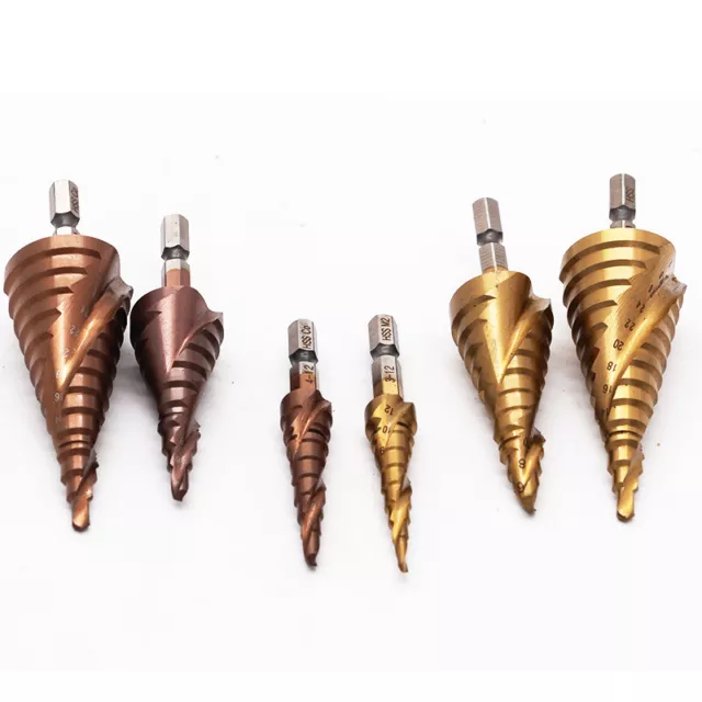 HSS Step Cone Drill Titanium Bit Hole Cutter 1/4" Hex Shank Tools