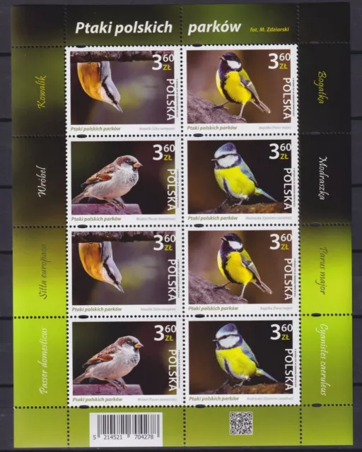 Poland 2022 Fauna, Birds of Polish Parks MNH**