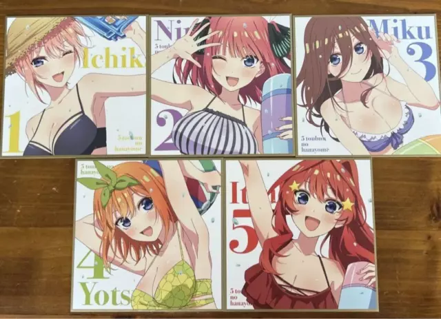 The Quintessential Quintuplets shikishi 5 full set 5 gotobun no hanayome  anime