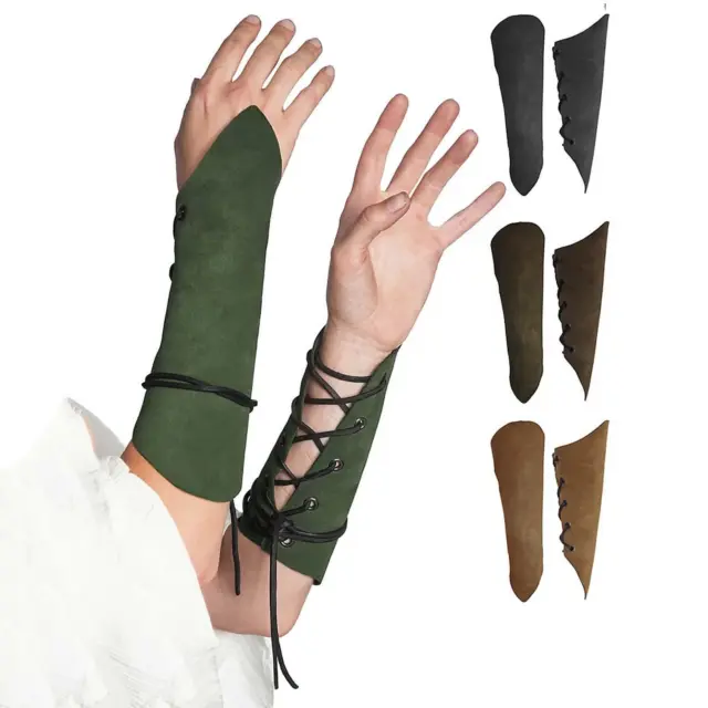 Set di bracciali medievali Guanti Accessorio Costume Cosplay Punk Vichingo Retro