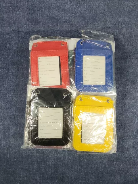 1 Dozen Leather ID Badge Card Holder Wallet Vertical Clip Neck Lanyard NEW u-7A