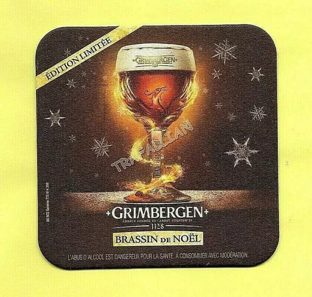 SOUS-BOCK  Bière GRIMBERGEN BRASSIN NOËL coaster bierdeckel beermat