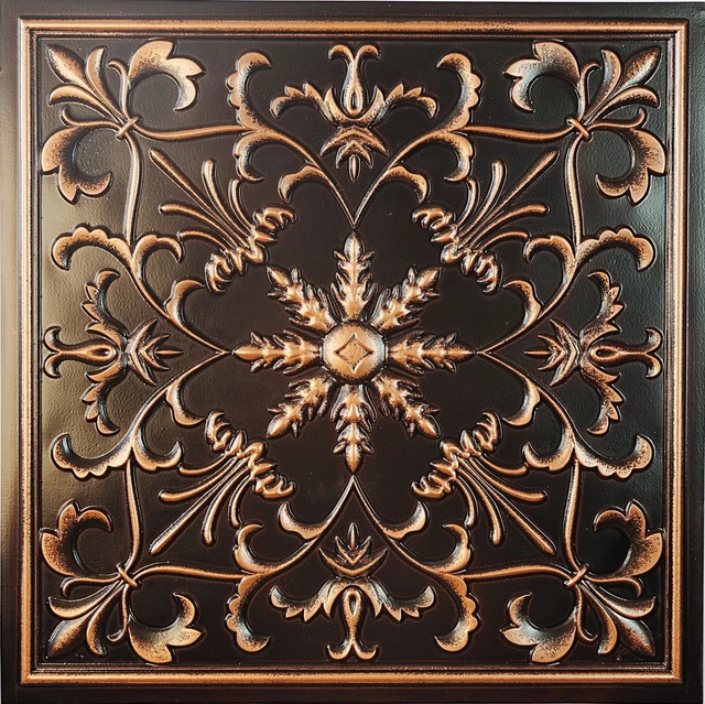 PAINTSDECOR Traditional copper PL70 Tin 2*2 Square Ceiling Tiles New Style PAINTSDECOR Traditional copper PL70 Tin 2*2 Square Ceiling Tiles New Style