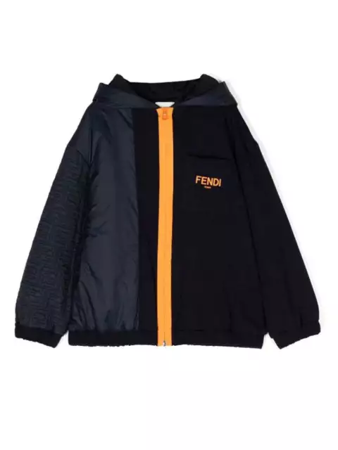 FENDI KIDS FF Detail Logo Jacket Navy