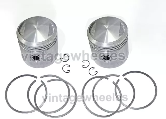 BSA 650cc A10 OHV Models Oversize Piston 0.60mm + Ring & Circlip Set 1950- 1962s