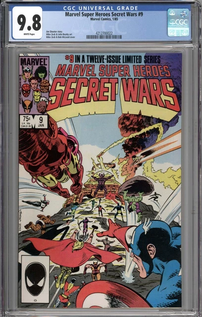 Marvel Super Heroes Secret Wars #9 CGC 9.8 NM/MT WHITE PAGES