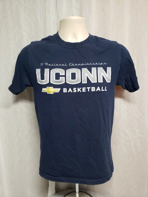 UCONN Basketball 10 National Championships Adult Small Blue TShirt