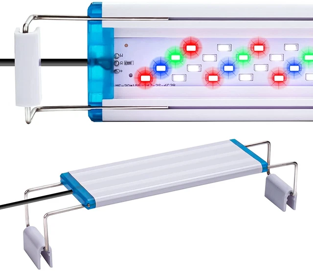LED Aquarium Light Full Spectrum Fish Tank Lights 7" 8" 10" 12" 8W Multi-Color