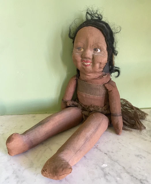 Sculpture Statuette de Krishna en bois art ethnique hindou H 17,5 cm