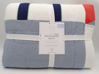 Pottery Barn Kids Connor Patchwork Quilt Geometric Full Queen Multi #9787S