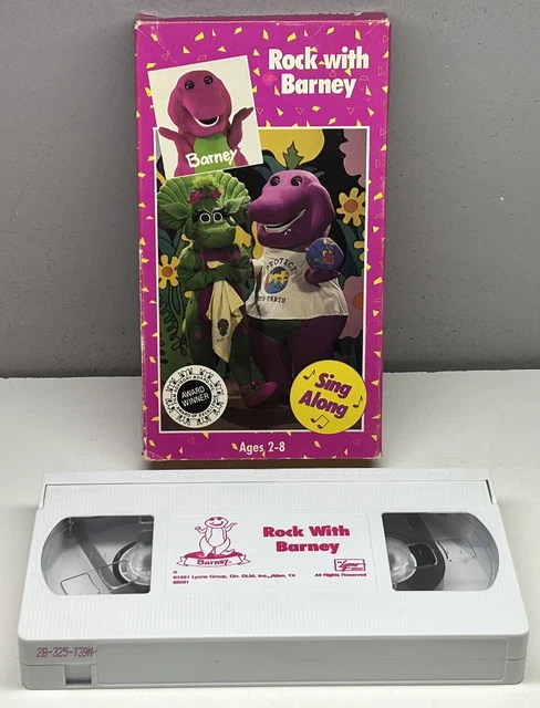 BARNEY ROCK WITH Barney VHS 1991 Video Tape Sing Along Song Purple ...