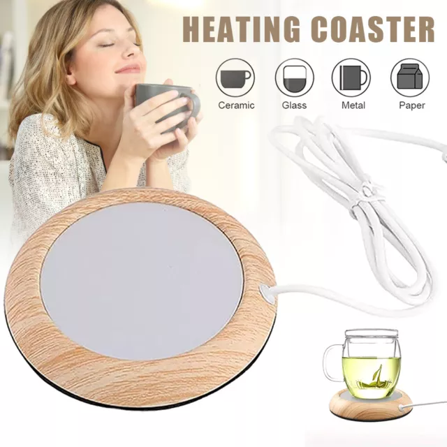 Electric USB Cup Warmer Heating Pad Coaster Tea Coffee Mug Heater Mat Winter UK
