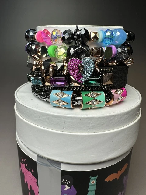 ✨RARE🃏Bomb Party Rbp6288 Halloween Stack 23 The Harley To His Joker 5 Bracelets