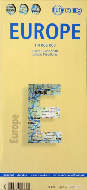 NEW 2007~EUROPE MAP, Borch~Places & Points of Interest Index, City Details