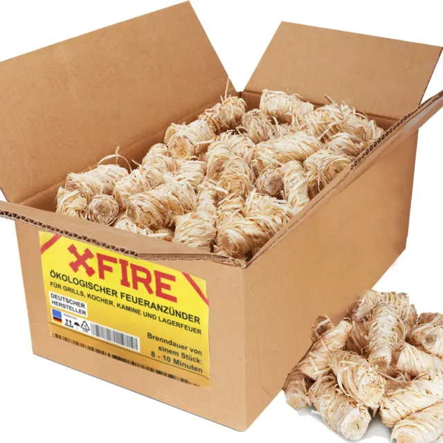 XFIRE Kaminanzünder 10 KG Holzwolle Anzünder Bioanzünder Feueranzünder Holz