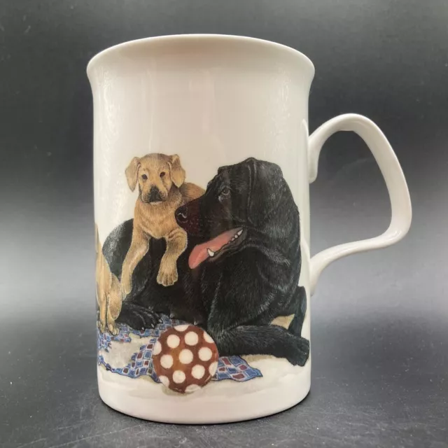 Vintage 1990 Roy Kirkham Dog Lovers Fine Bone China Mug England Labradors