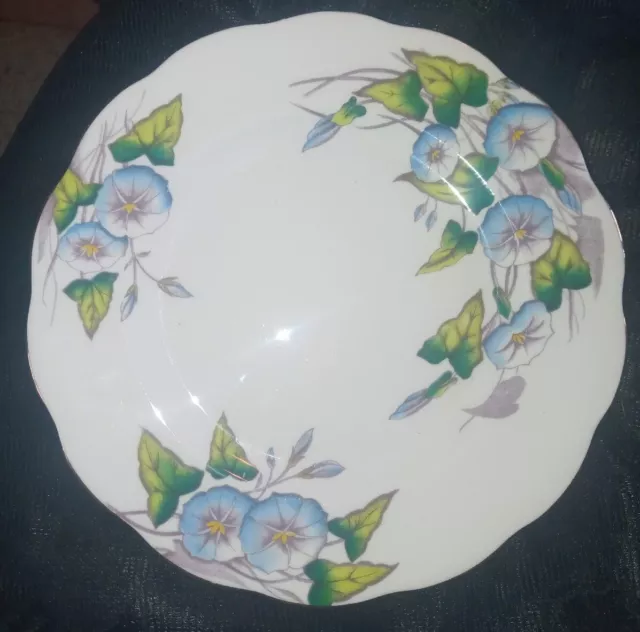 Vintage Royal Albert Flower Of The Month Morning Glory 8 Inch Plate Bone China