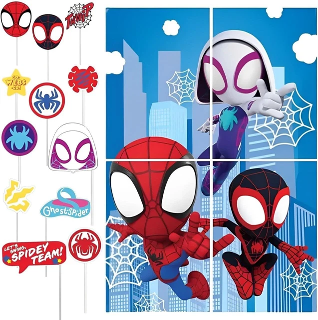 Set Party Tavola Marvel Spider-Man Per 24 Persone - 112 Pezzi Con Piatti, Bicchieri, Tovaglioli