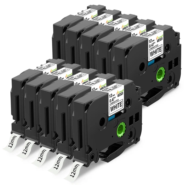 LABEL TAPE COMPATIBLE for Brother TZe231 12mm PTouch PTD210 H110 tape