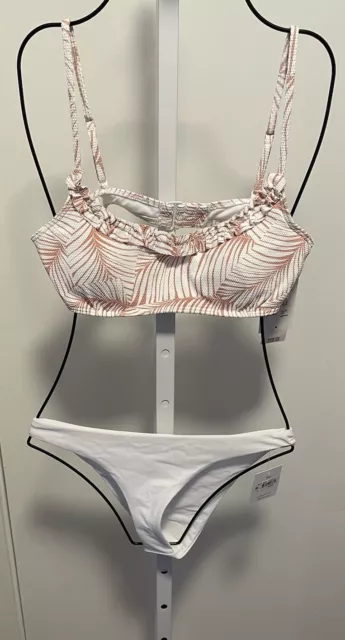 Two Piece Bikini Swimsuit ~ Roxy Top And Jade Bottoms ~ Medium.  NWT