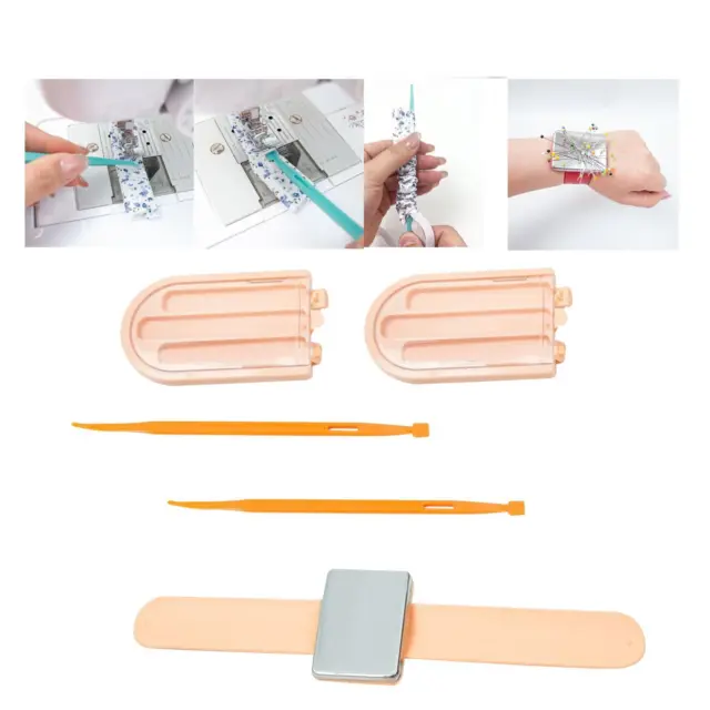MAGNETIC WRIST SEWING Pincushion Portable for Sewing Quilting Hair