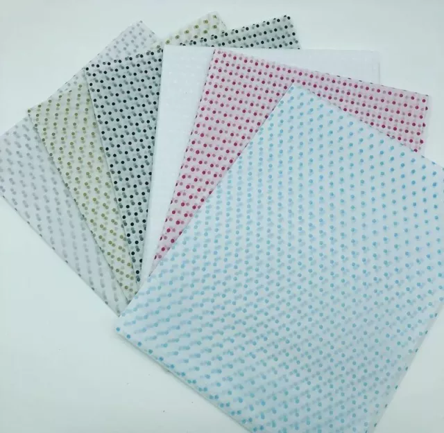 20 Sheets Polka Dot Tissue Paper Acid Free 17-19gsm 450mm x 700mm