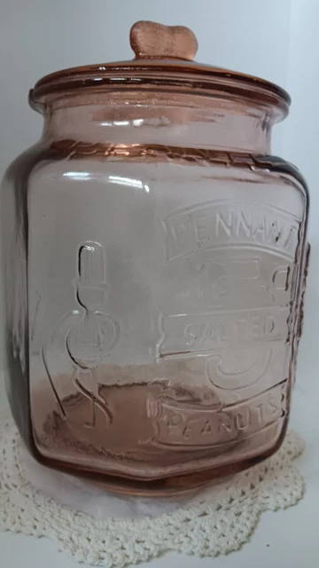 Vintage Early 20th Century Peanut Glass Jar