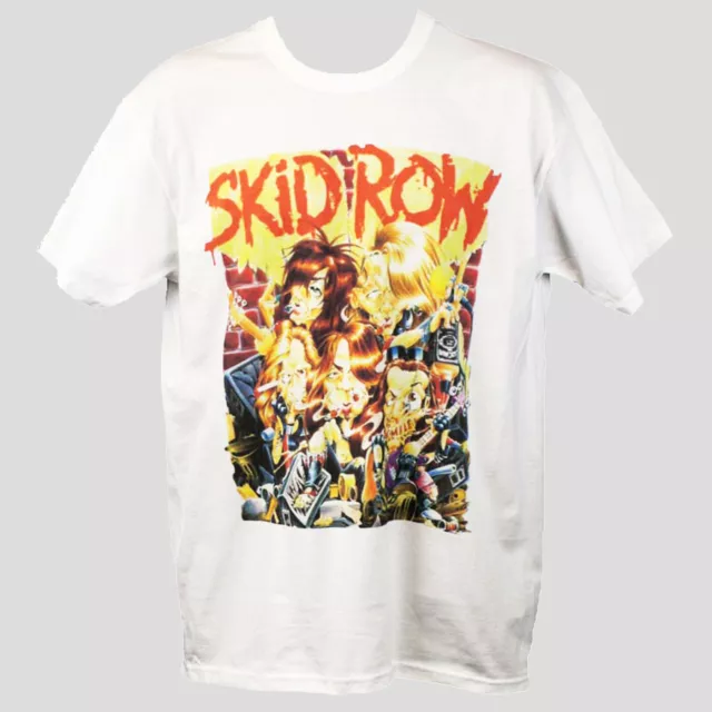 Skid Row Heavy Metal Hard Rock Band Gig Poster T-Shirt Unisex Grafik Top Neu 2