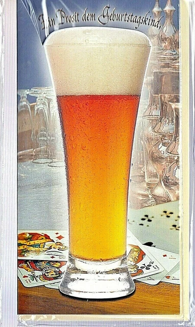 GEBURTSTAGSKARTE BIERGLAS MÄNNER Karte Geburtstag Grußkarte