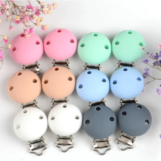 Funny Infant Baby Wooden Pacifier Suspender Clips Dummy Nipples Holder
