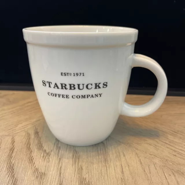 2001 Starbucks Barista Large 18 oz. 30th Anniversary Coffee Mug Cup White VTG