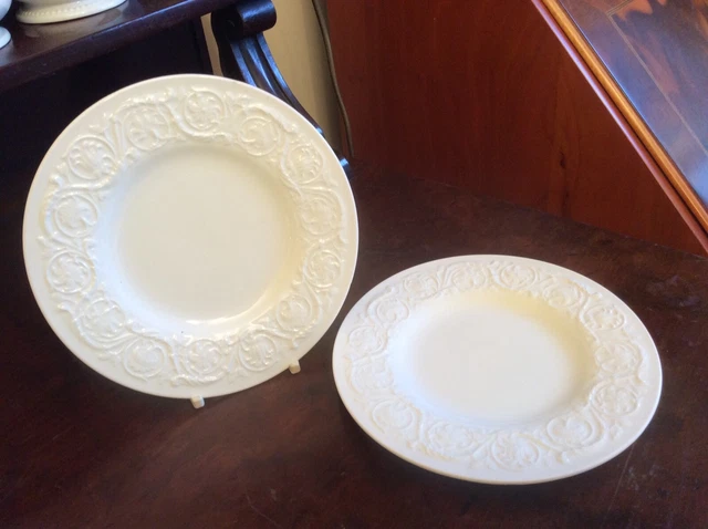 2 x Wedgwood of Etruria & Barlaston  Patrician cream ware side plates, 16.5 cm