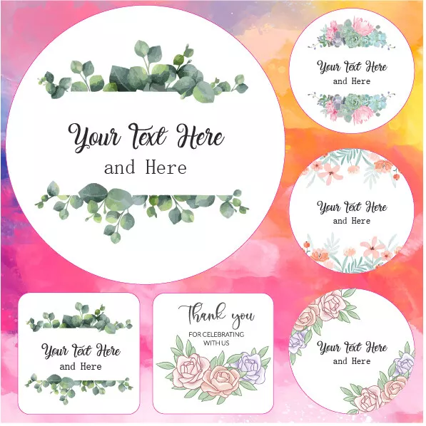 Personalised Stickers - Modern Wedding Custom Favour Labels Design Save Date P15