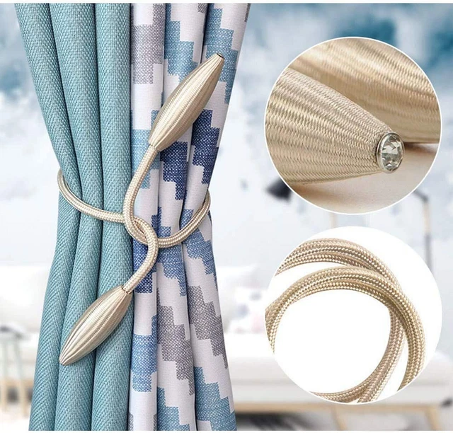 Beautiful Curtain Holder tieback color Light Gold for Home Decor Set of 2
