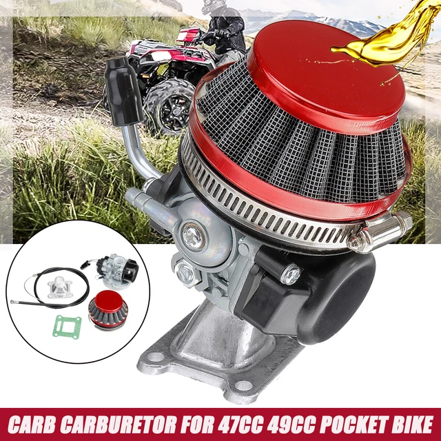 CARBURETOR CARB AIR Filter For 2 Stroke 47cc 49cc Mini Moto ATV Dirt ...