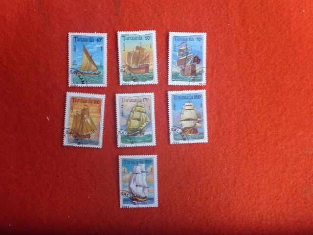 1994  Tanzania  Set Of 7 Sailing Ships   Stamps Fine Used