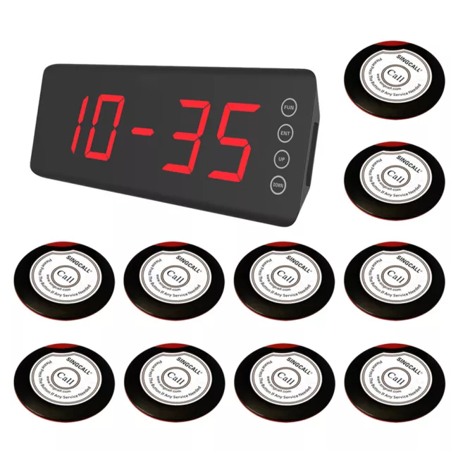 SINGCALL Wireless waiter Service Calling Systems 10 Buttons, 1 Receiver SC-R50