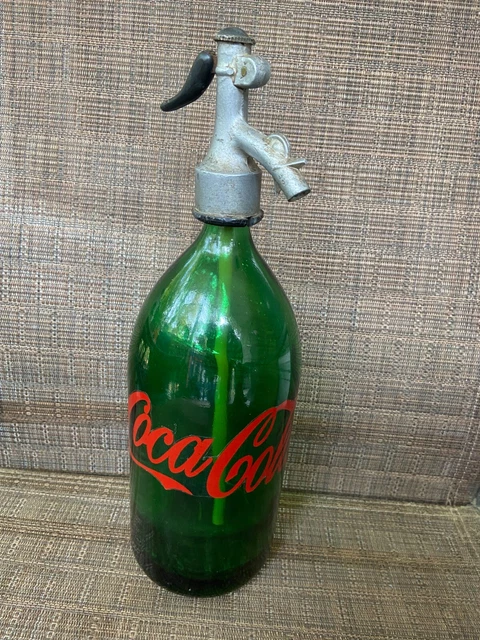 Vintage Coca Cola Emerald Green Seltzer Bottle