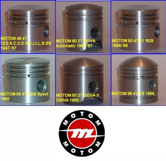 Piston Pistone Completo Ersatzkolben Kolben Cpl Kpl Motom All  Models