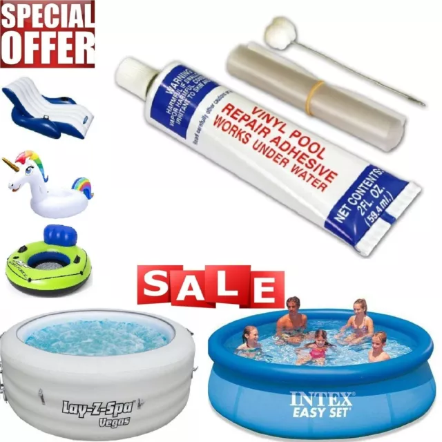 Hot Tub Patch Repair Kit Swimming Pool Lazy Spa Inflatable Boat Repair Glue UK