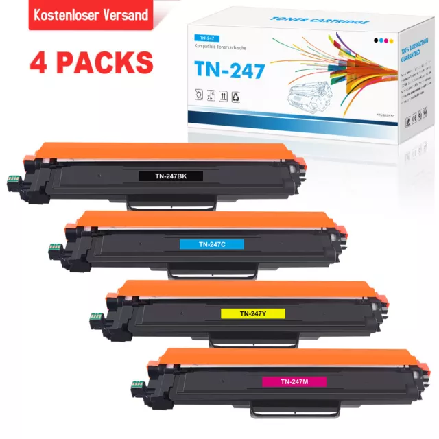 4 Toner Compatible with Brother MFC L3750CDW DCP L3550CDW L3510CDW TN-243 TN-247