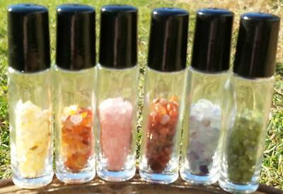 Roller Bottle Choose Gemstone Chip Bottle Nugget Jewelry Gem Chakra Perfume Gift