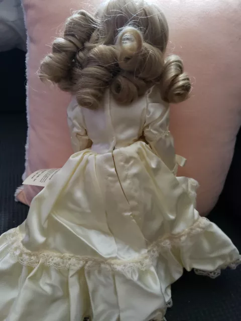 Marjorie Spangler Doll "Deborah" 15" Porcelain with tag, box all porcelain 1980 6