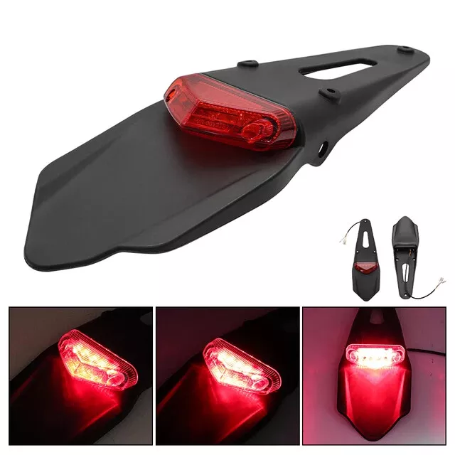 For Yamaha XT250 Motorcycle Enduro 12 LED Fender Brake Rear Tail Light 12V Red