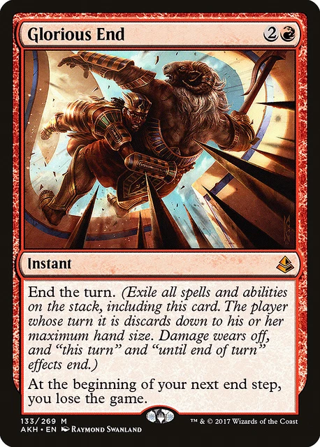 Glorious End 1x FOIL AKH MTG Amonkhet Mythic MINT red Glorious End 1x FOIL AKH MTG Amonkhet Mythic MINT red