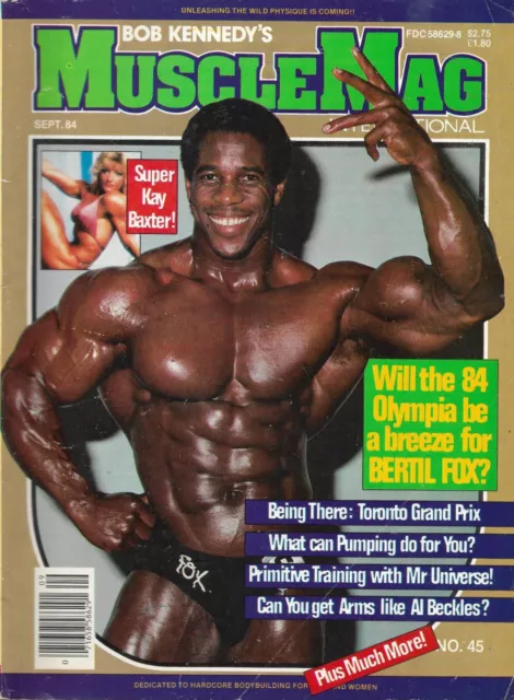 Musclemag bodybuilding magazine September 1984 - cover star Bertil Fox