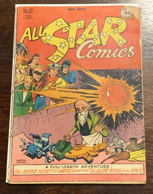 💥 ALL STAR COMICS #31 Wonder Woman Green Lantern Flash Hawkman JSA DC 1946 💥