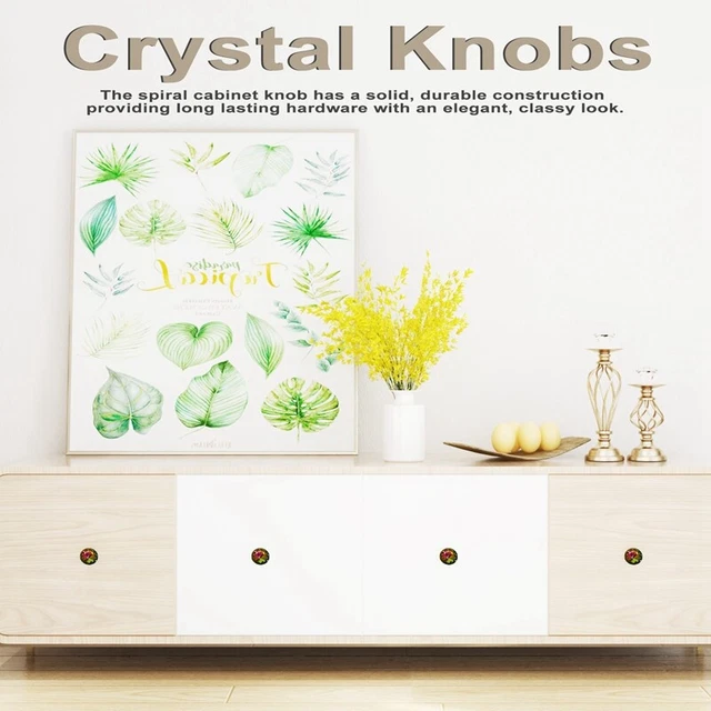10 PIEZAS 30MM Cristal Botones Vidrio Gabinete Botones Cajón Tira para HomU8T8