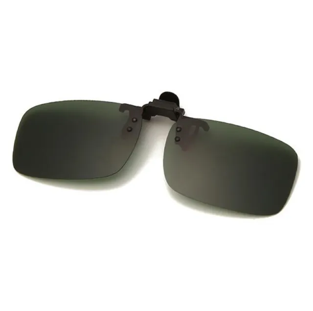 Square Flip Up Clip On Polarized Sunglasses Night Vision Driving Glasses UV400